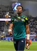 27 September 2022; Republic of Ireland goalkeeper David Odomosu before the UEFA European U21 Championship play-off second leg match between Israel and Republic of Ireland at Bloomfield Stadium in Tel Aviv, Israel. Photo by Seb Daly/Sportsfile