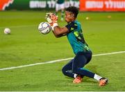 27 September 2022; Republic of Ireland goalkeeper David Odomosu before the UEFA European U21 Championship play-off second leg match between Israel and Republic of Ireland at Bloomfield Stadium in Tel Aviv, Israel. Photo by Seb Daly/Sportsfile