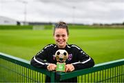 28 September 2022; Ciara Rossiter of Wexford Youths receives the SSE Airtricity Women’s National League Player of the Month August/September 2022 at FAI pitches in National Sports Campus, Dublin. Photo by Ben McShane/Sportsfile