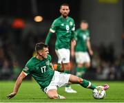27 September 2022; Jason Knight of Republic of Ireland during UEFA Nations League B Group 1 match between Republic of Ireland and Armenia at Aviva Stadium in Dublin. Photo by Eóin Noonan/Sportsfile