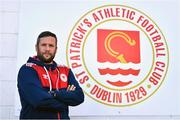 28 September 2022; Manager Tim Clancy stands for a portrait before a St Patrick's Athletic media conference at Richmond Park in Dublin. Photo by Ben McShane/Sportsfile