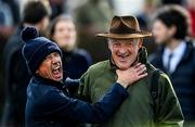 28 September 2022; Team captain's Frankie Dettori and Willie Mullins before the Barney Curley Charity Cup Handicap at Bellewstown Racecourse in Meath. Photo by Harry Murphy/Sportsfile