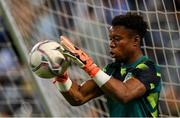 27 September 2022; Republic of Ireland goalkeeper David Odomosu before the UEFA European U21 Championship play-off second leg match between Israel and Republic of Ireland at Bloomfield Stadium in Tel Aviv, Israel. Photo by Seb Daly/Sportsfile