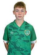 28 September 2022; Josh Cullen during a Republic of Ireland U15 squad portrait session at Hilton Hotel in Dublin. Photo by Ben McShane/Sportsfile