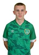28 September 2022; Glenn McCourt during a Republic of Ireland U15 squad portrait session at Hilton Hotel in Dublin. Photo by Ben McShane/Sportsfile