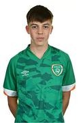 28 September 2022; Oisin McDonagh during a Republic of Ireland U15 squad portrait session at Hilton Hotel in Dublin. Photo by Ben McShane/Sportsfile