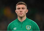 27 September 2022; Dara O'Shea of Republic of Ireland before the UEFA Nations League B Group 1 match between Republic of Ireland and Armenia at Aviva Stadium in Dublin. Photo by Ramsey Cardy/Sportsfile