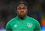 27 September 2022; Michael Obafemi of Republic of Ireland before the UEFA Nations League B Group 1 match between Republic of Ireland and Armenia at Aviva Stadium in Dublin. Photo by Ramsey Cardy/Sportsfile
