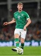 27 September 2022; Nathan Collins of Republic of Ireland during the UEFA Nations League B Group 1 match between Republic of Ireland and Armenia at Aviva Stadium in Dublin. Photo by Ramsey Cardy/Sportsfile