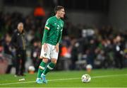 27 September 2022; Matt Doherty of Republic of Ireland during the UEFA Nations League B Group 1 match between Republic of Ireland and Armenia at Aviva Stadium in Dublin. Photo by Ramsey Cardy/Sportsfile