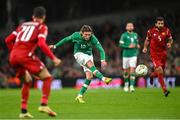 27 September 2022; Jeff Hendrick of Republic of Ireland during the UEFA Nations League B Group 1 match between Republic of Ireland and Armenia at Aviva Stadium in Dublin. Photo by Ramsey Cardy/Sportsfile