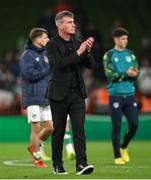 27 September 2022; Republic of Ireland manager Stephen Kenny after the UEFA Nations League B Group 1 match between Republic of Ireland and Armenia at Aviva Stadium in Dublin. Photo by Ramsey Cardy/Sportsfile