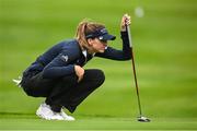 22 September 2022; Olivia Cowan of Germany during round one of the KPMG Women's Irish Open Golf Championship at Dromoland Castle in Clare. Photo by Brendan Moran/Sportsfile