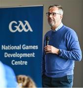 29 September 2022; Today the GAA launched the new GAA standards of synthetic pitches at the GAA National Games Development Centre in Abbotstown, Dublin. Pictured at the launch is Technical Director of the European Synthetic Turf Council Alastair Cox. Photo by Ben McShane/Sportsfile