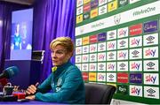 30 September 2022; Manager Vera Pauw during a Republic of Ireland women squad announcement at Cadbury HQ in Coolock, Dublin. Photo by Eóin Noonan/Sportsfile