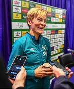 30 September 2022; Manager Vera Pauw during a Republic of Ireland women squad announcement at Cadbury HQ in Coolock, Dublin. Photo by Eóin Noonan/Sportsfile