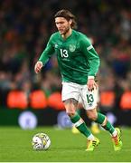 27 September 2022; Jeff Hendrick of Republic of Ireland during the UEFA Nations League B Group 1 match between Republic of Ireland and Armenia at Aviva Stadium in Dublin. Photo by Ben McShane/Sportsfile