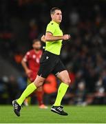 27 September 2022; Referee Rade Obrenovic during the UEFA Nations League B Group 1 match between Republic of Ireland and Armenia at Aviva Stadium in Dublin. Photo by Ben McShane/Sportsfile