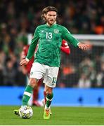 27 September 2022; Jeff Hendrick of Republic of Ireland during the UEFA Nations League B Group 1 match between Republic of Ireland and Armenia at Aviva Stadium in Dublin. Photo by Ben McShane/Sportsfile