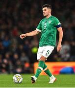 27 September 2022; John Egan of Republic of Ireland during the UEFA Nations League B Group 1 match between Republic of Ireland and Armenia at Aviva Stadium in Dublin. Photo by Ben McShane/Sportsfile