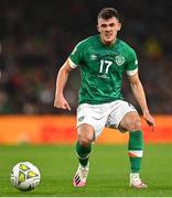 27 September 2022; Jason Knight of Republic of Ireland during the UEFA Nations League B Group 1 match between Republic of Ireland and Armenia at Aviva Stadium in Dublin. Photo by Ben McShane/Sportsfile