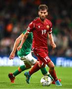 27 September 2022; Hovhannes Hambartsumyan of Armenia during the UEFA Nations League B Group 1 match between Republic of Ireland and Armenia at Aviva Stadium in Dublin. Photo by Ben McShane/Sportsfile