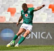 30 September 2022; Jack Crowley of Emerging Ireland kicks a conversion during the Toyota Challenge match between Windhoek Draught Griquas and Emerging Ireland at Toyota Stadium in Bloemfontein, South Africa. Photo by Johan Pretorius/Sportsfile