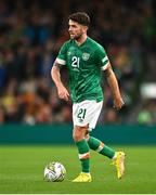 27 September 2022; Robbie Brady of Republic of Ireland during the UEFA Nations League B Group 1 match between Republic of Ireland and Armenia at Aviva Stadium in Dublin. Photo by Ben McShane/Sportsfile