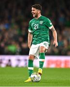 27 September 2022; Robbie Brady of Republic of Ireland during the UEFA Nations League B Group 1 match between Republic of Ireland and Armenia at Aviva Stadium in Dublin. Photo by Ben McShane/Sportsfile