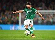 27 September 2022; Robbie Brady of Republic of Ireland during the UEFA Nations League B Group 1 match between Republic of Ireland and Armenia at Aviva Stadium in Dublin. Photo by Ben McShane/Sportsfile