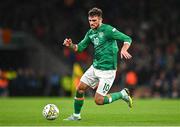 27 September 2022; Troy Parrott of Republic of Ireland during the UEFA Nations League B Group 1 match between Republic of Ireland and Armenia at Aviva Stadium in Dublin. Photo by Ben McShane/Sportsfile