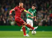 27 September 2022; Varazdat Haroyan of Armenia and Troy Parrott of Republic of Ireland during the UEFA Nations League B Group 1 match between Republic of Ireland and Armenia at Aviva Stadium in Dublin. Photo by Ben McShane/Sportsfile