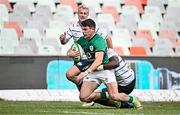 30 September 2022; Calvin Nash of Emerging Ireland is tackled short of the try line during the Toyota Challenge match between Windhoek Draught Griquas and Emerging Ireland at Toyota Stadium in Bloemfontein, South Africa. Photo by Johan Pretorius/Sportsfile