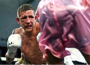 24 September 2022; Eric Donovan during his EBU European Union super-featherweight bout against Khalil El Hadri at the Europa Hotel in Belfast. Photo by Ramsey Cardy/Sportsfile