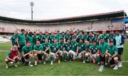 30 September 2022; The Ireland squad celebrate victory after the Toyota Challenge match between Windhoek Draught Griquas and Emerging Ireland at Toyota Stadium in Bloemfontein, South Africa. Photo by Johan Pretorius/Sportsfile