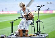 24 July 2022; Musician Sharon Shannon playing before the GAA Football All-Ireland Senior Championship Final match between Kerry and Galway at Croke Park in Dublin. Photo by Piaras Ó Mídheach/Sportsfile