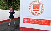 30 September 2022; Joe Redmond of St Patrick's Athletic arrives before the SSE Airtricity League Premier Division match between St Patrick's Athletic and Derry City at Richmond Park in Dublin. Photo by Eóin Noonan/Sportsfile