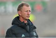 30 September 2022; Leinster head coach Leo Cullen before the United Rugby Championship match between Ulster and Leinster at Kingspan Stadium in Belfast. Photo by Ramsey Cardy/Sportsfile