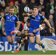 30 September 2022; Garry Ringrose of Leinster is tackled by Stuart McCloskey of Ulster during the United Rugby Championship match between Ulster and Leinster at Kingspan Stadium in Belfast. Photo by Ramsey Cardy/Sportsfile