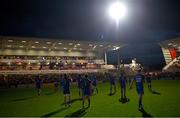 30 September 2022; The Leinster team before the United Rugby Championship match between Ulster and Leinster at Kingspan Stadium in Belfast. Photo by Ramsey Cardy/Sportsfile