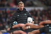 30 September 2022; Leinster head coach Leo Cullen before the United Rugby Championship match between Ulster and Leinster at Kingspan Stadium in Belfast. Photo by Ramsey Cardy/Sportsfile