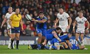 30 September 2022; Michael Ala'alatoa of Leinster during the United Rugby Championship match between Ulster and Leinster at Kingspan Stadium in Belfast. Photo by Ramsey Cardy/Sportsfile