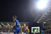 30 September 2022; Jordan Larmour of Leinster during the United Rugby Championship match between Ulster and Leinster at Kingspan Stadium in Belfast. Photo by Ramsey Cardy/Sportsfile