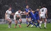 30 September 2022; Stuart McCloskey of Ulster is tackled by Jack Conan of Leinster during the United Rugby Championship match between Ulster and Leinster at Kingspan Stadium in Belfast. Photo by David Fitzgerald/Sportsfile