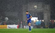 30 September 2022; Leinster captain Garry Ringrose during heavy rain in the United Rugby Championship match between Ulster and Leinster at Kingspan Stadium in Belfast. Photo by Ramsey Cardy/Sportsfile