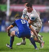 30 September 2022; Nick Timoney of Ulster is tackled by Luke McGrath of Leinster during the United Rugby Championship match between Ulster and Leinster at Kingspan Stadium in Belfast. Photo by David Fitzgerald/Sportsfile