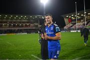 30 September 2022; Jonathan Sexton of Leinster after the United Rugby Championship match between Ulster and Leinster at Kingspan Stadium in Belfast. Photo by Ramsey Cardy/Sportsfile