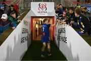 30 September 2022; Josh van der Flier of Leinster leaves the pitch after after the United Rugby Championship match between Ulster and Leinster at Kingspan Stadium in Belfast. Photo by Ramsey Cardy/Sportsfile