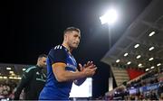 30 September 2022; Jordan Larmour of Leinster after the United Rugby Championship match between Ulster and Leinster at Kingspan Stadium in Belfast. Photo by Ramsey Cardy/Sportsfile