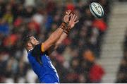 30 September 2022; Jason Jenkins of Leinster during the United Rugby Championship match between Ulster and Leinster at Kingspan Stadium in Belfast. Photo by Ramsey Cardy/Sportsfile